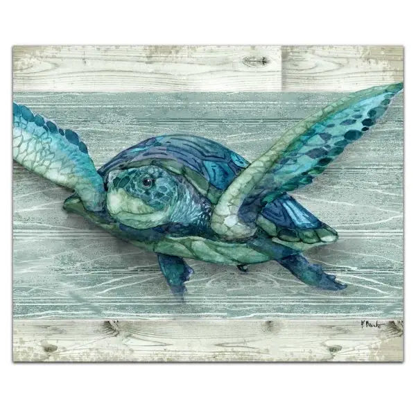 Turtles Glass Cutting Board