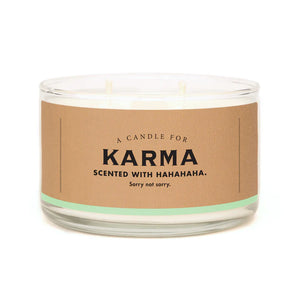 Whiskey River Karma Funny Candle