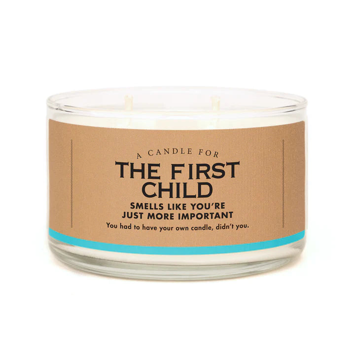 Whiskey River The First Child Funny Candle