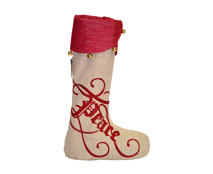 20" Peace Be With You Standing Stocking by 2 Saints™